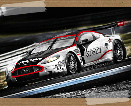 L'Aston Martin DBR9 d'Hexis Racing L'Aston Martin DBR9 d'Hexis Racing
