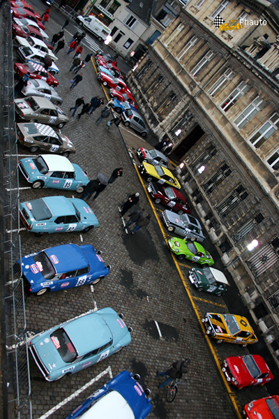 Une partie du parc ferm autour de l'Htel de Ville de Reims